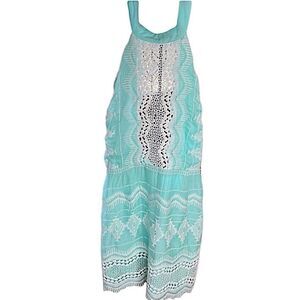 ❤️William B Halter Lace Dress Min Green Small